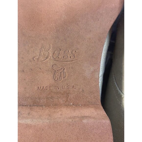 VTG GH Bass Women's Size 7 M Light Tan Suede Leather Lace Up Oxfords Shoes Flaws - Picture 3 of 9